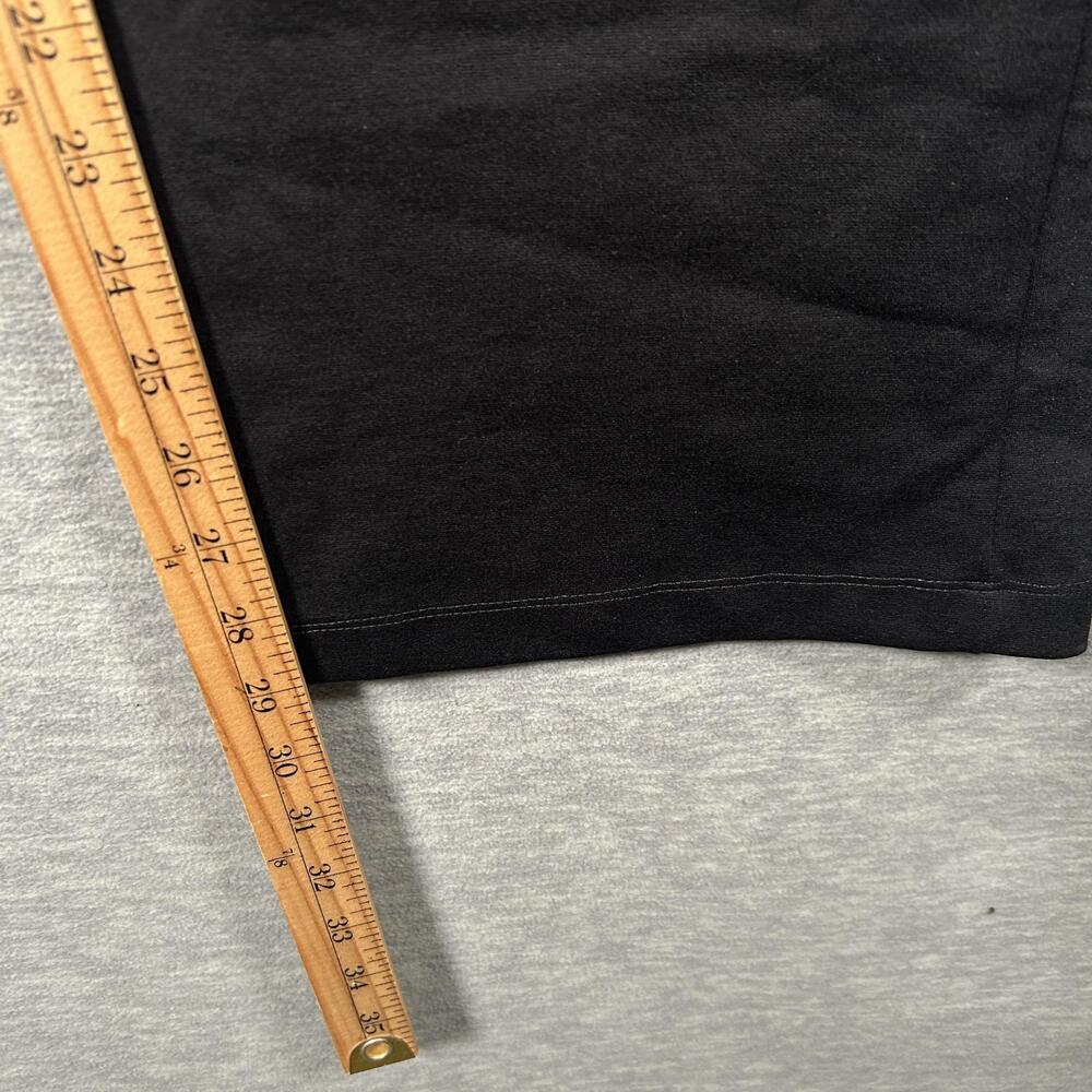 American Giant Ponte Pants Women L Black Knit Pull-On Straight Leg Stretch NEW - Picture 5 of 10